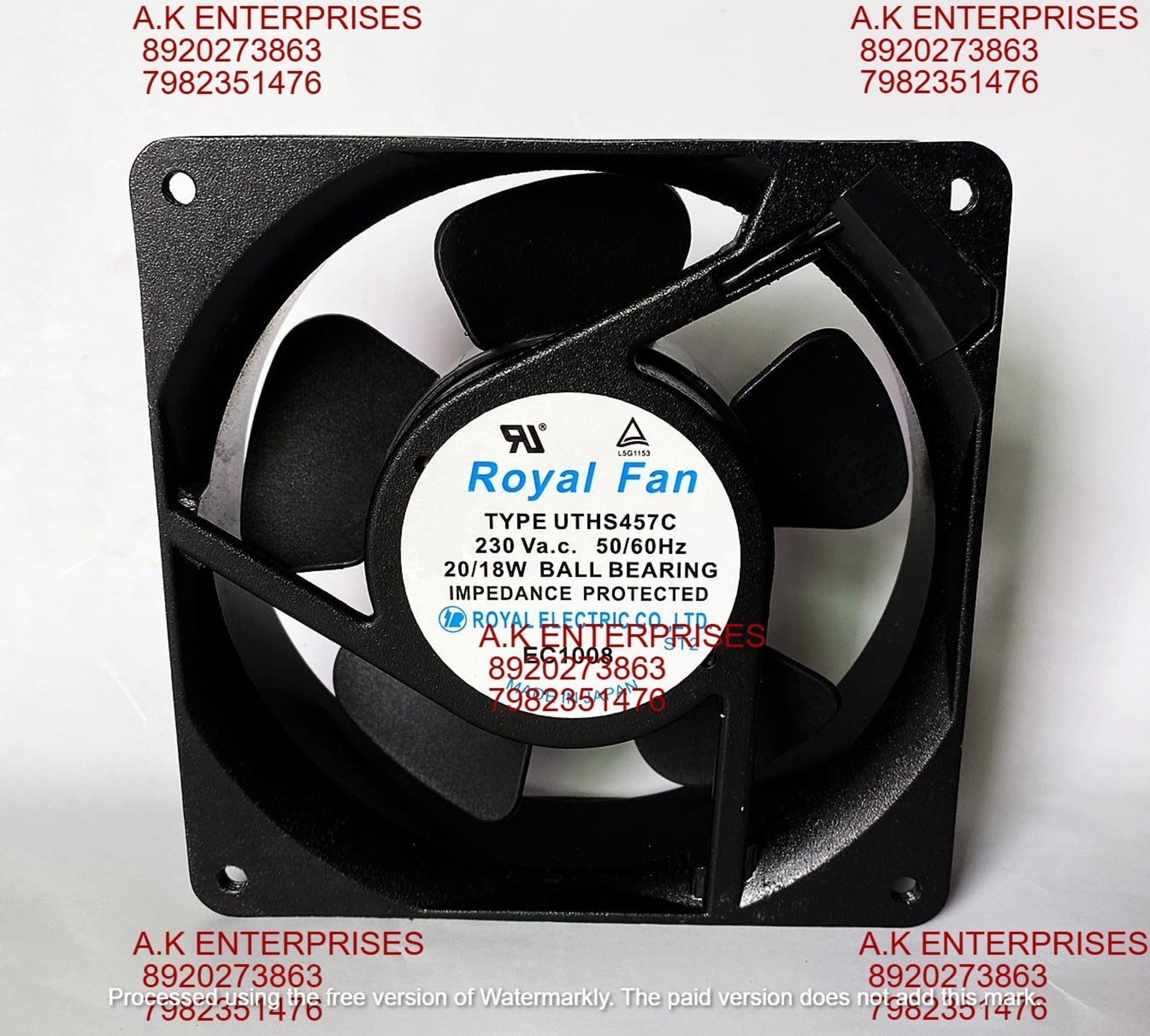 UTHS457C Fan UTHS457C 230Vac 20/18W 12038 12CM Cooling Fan