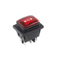 RS608 RED LIGHT 6 PIN 2 WAY SPRING THROW WATERPROOF, 3 Position (Center OFF)