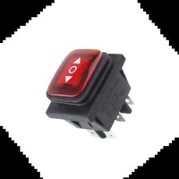 RS608 RED LIGHT 6 PIN 2 WAY SPRING THROW WATERPROOF, 3 Position (Center OFF)