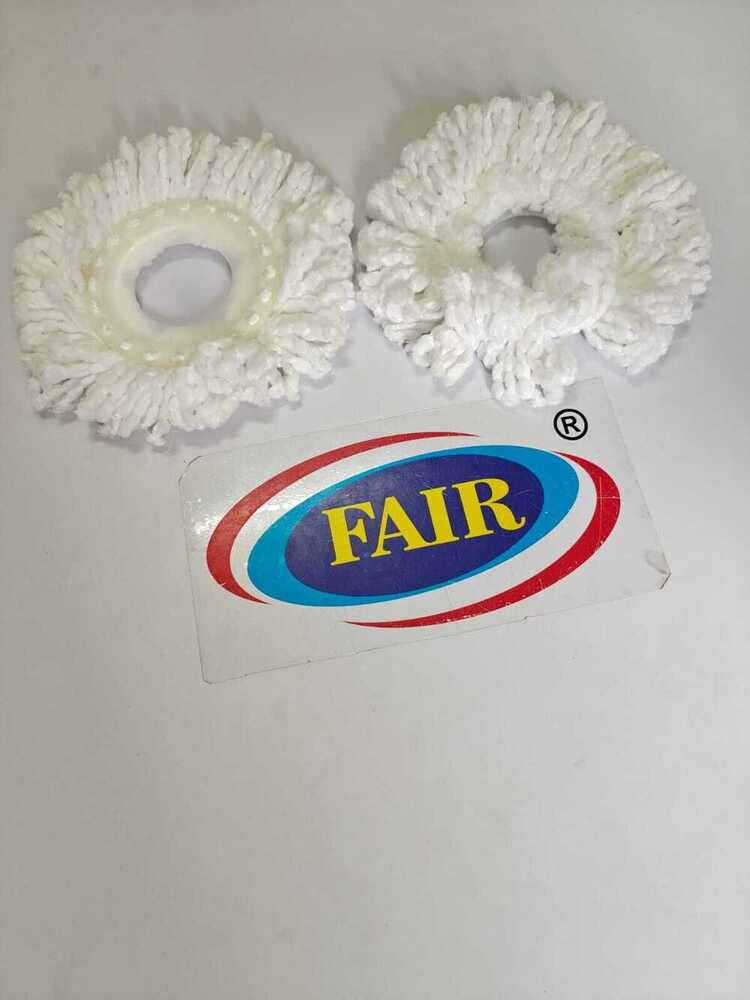 Mop Reffile - 100% Super Absorbent Microfiber, White With Black Plastic | Easy To Use, Effective Floor Cleaning Solution