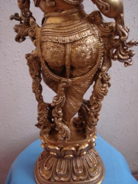 Brass Krishna Statue Religious decorative figure 30 inch height