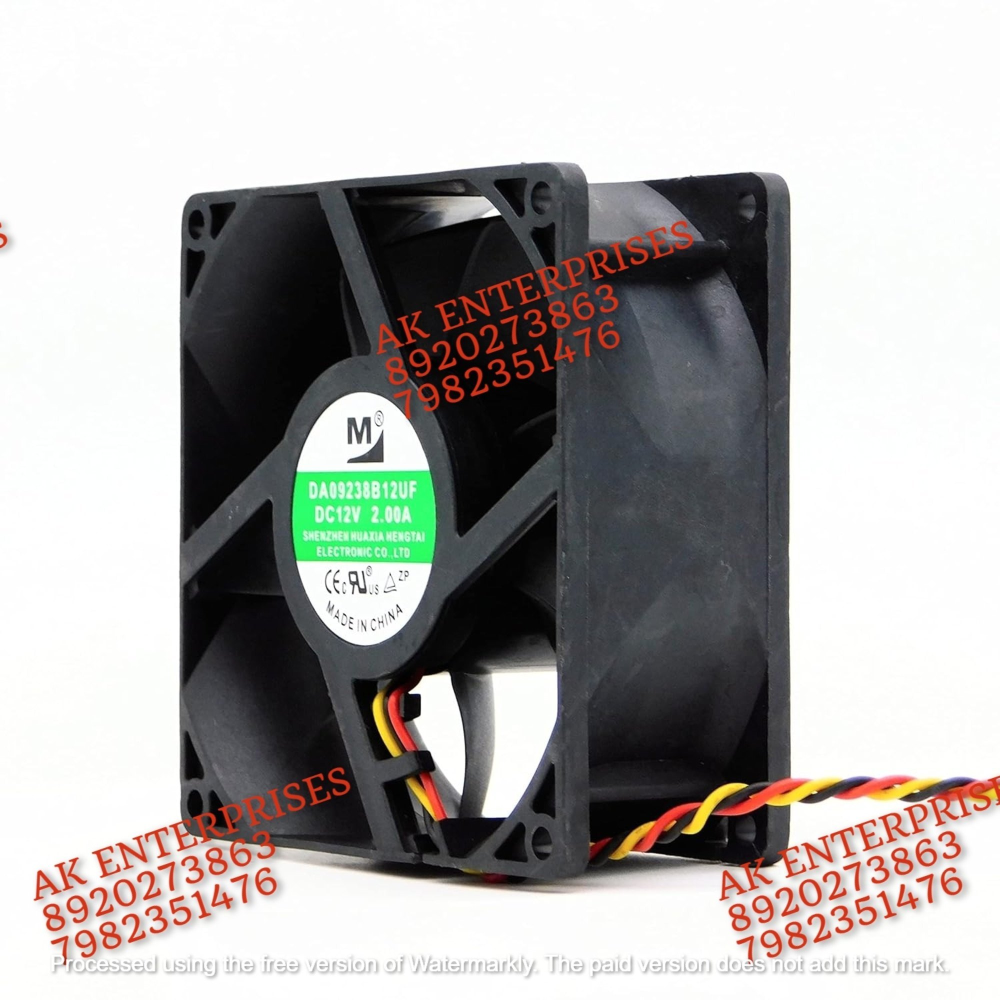 DA09238B12UF Axial Fan 12V-2.0A DC Brushless Air Cooling Fan 5300 RPM 92 * 92 * 38mm 3Wire