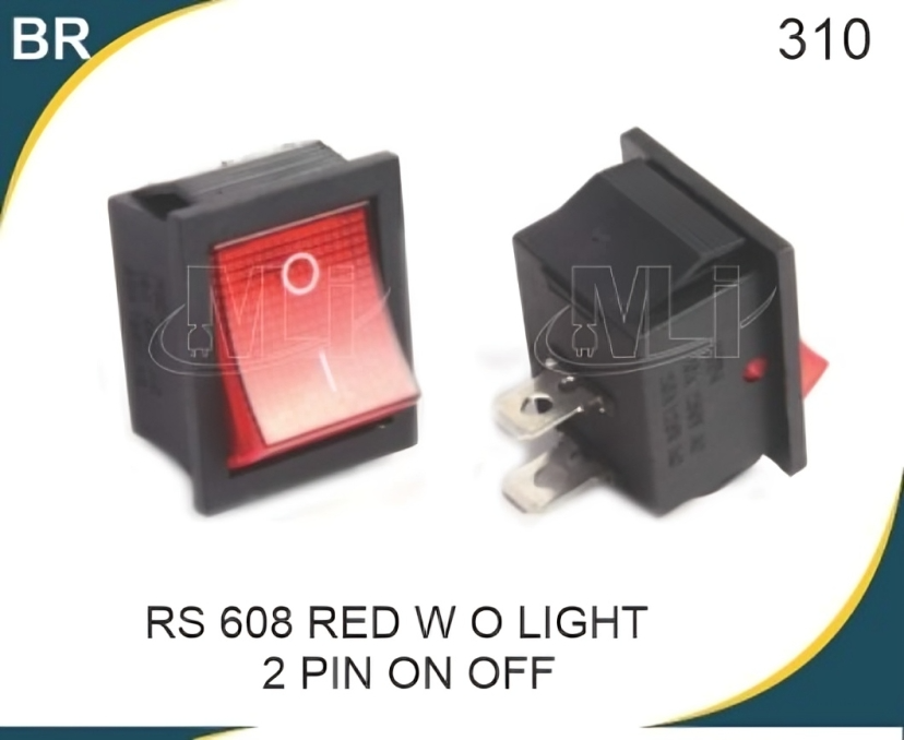 Rocker Switch 2 Pin Without Red Light