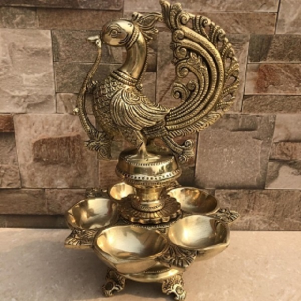 Designer Decorative Peacock Decorative Oil Lamp