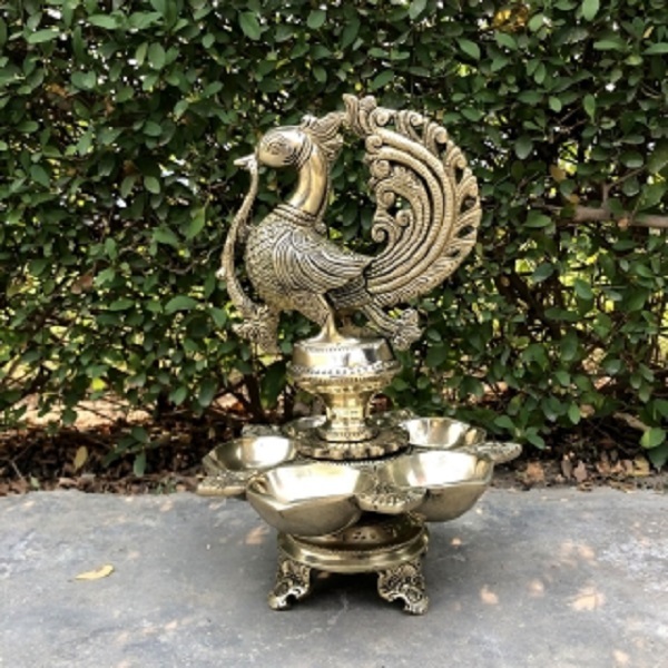 Designer Decorative Peacock Decorative Oil Lamp