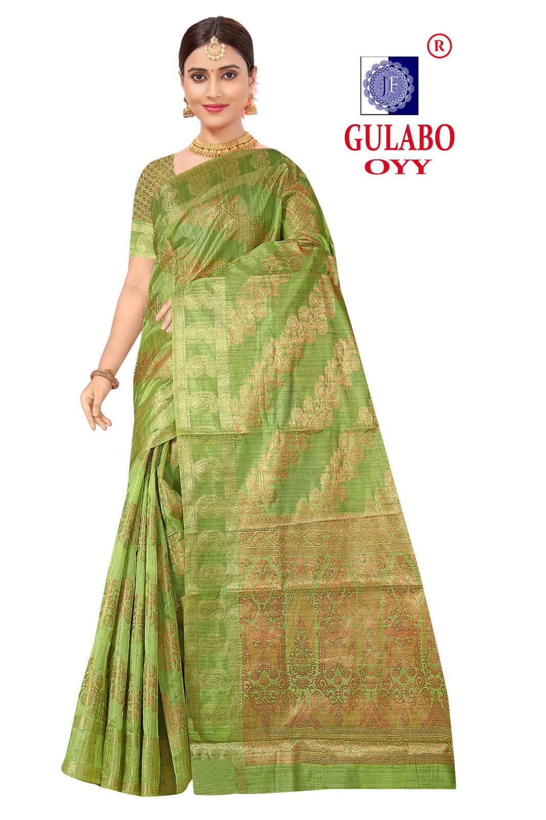 Gulaboo Silk Saree - Chanderi Cotton Full Length 6 Pestal Colours | Beldaar Design Sheer Transparency Zari Work Heavy Pallu Rich Blouse