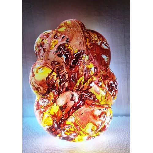 8 Watt Led Glass Ganesh Ji Table Lamp - Color: Multicolor