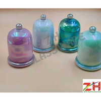 Bell Jar For Candles - High-quality Polished Glass, Indian-themed Elegance With Intricate Design For Candle Protection And Decoration 
