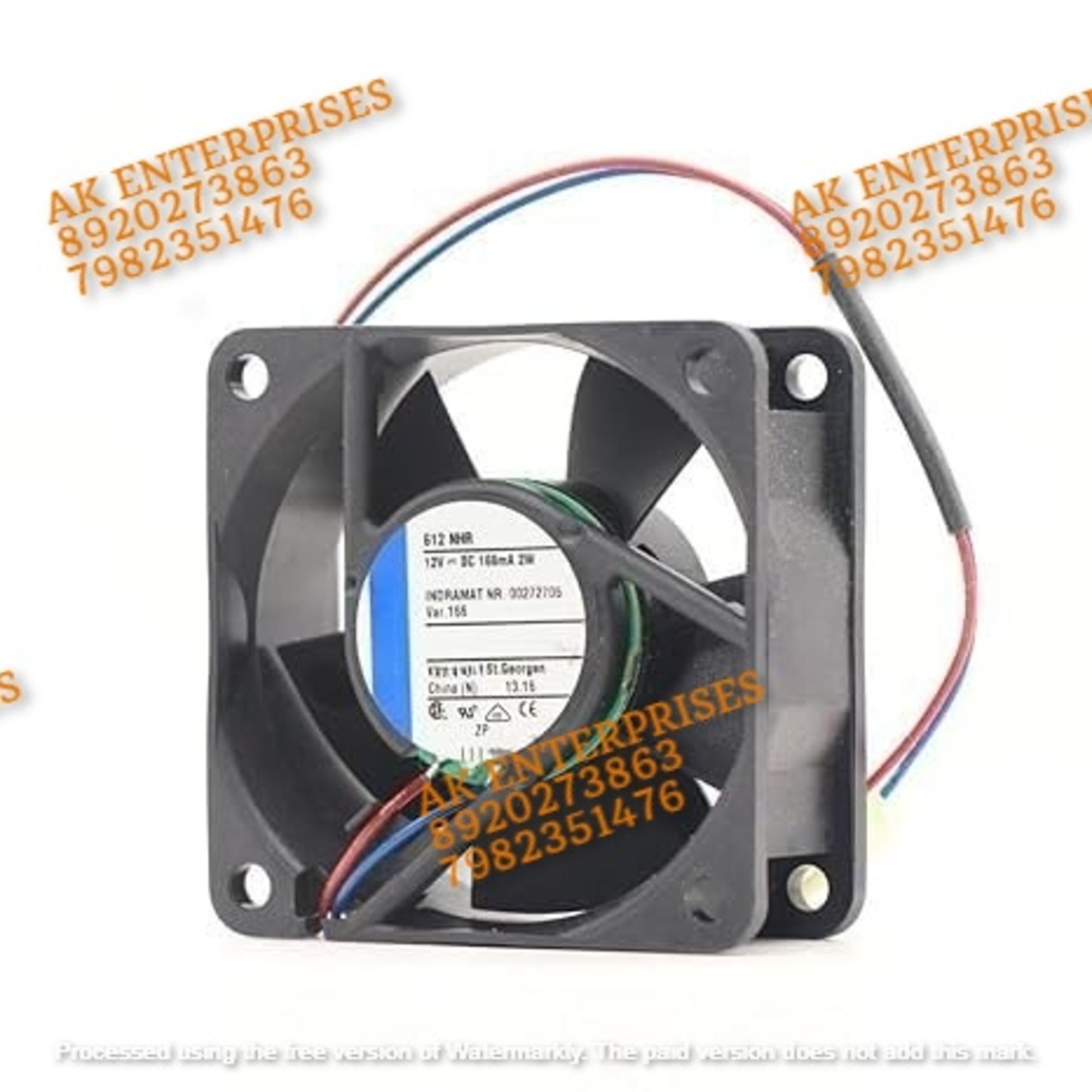  Ebmpapst 612 NHR Axial Fan 12V-166mA 2W DC Brushless Air Cooling Fan 5600 RPM 60 * 60 * 25mm 2-Wire