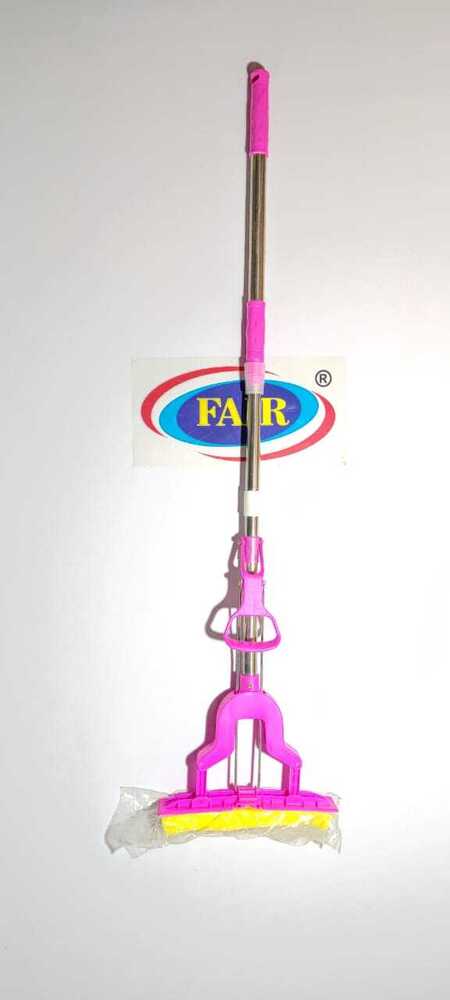 Namaste Mop - Pva Material, Fluorescent Green And Pink, Super Water Absorbency For All Flooring | Easy Squeeze, Extendable Aluminium Handle, Replaceable Head