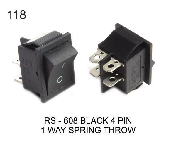 RS-608 BLACK 4 PIN 1WAY SPRING THROW