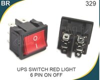 Rocker Switch Red Light 6 Pin On Off - Automation Grade: Manual