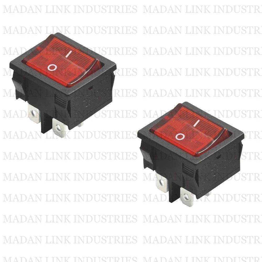 Rocker Switch Red Light 6 Pin On Off