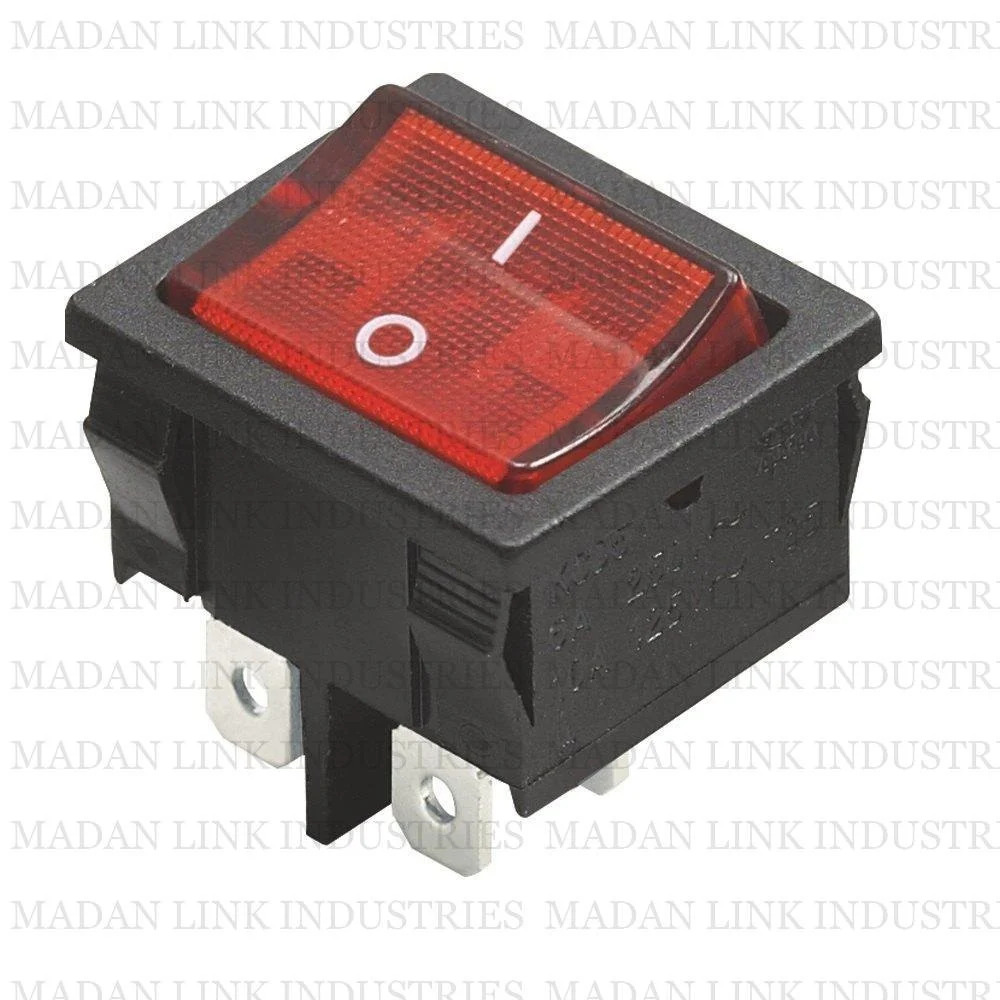 Rocker Switch Red Light 6 Pin On Off