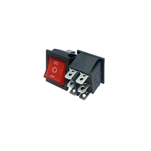 Rocker Switch Red Light 6 Pin On Off On (Center OFF)