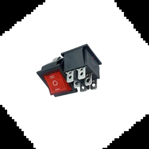 Rocker Switch Red Light 6 Pin On Off On (Center OFF)