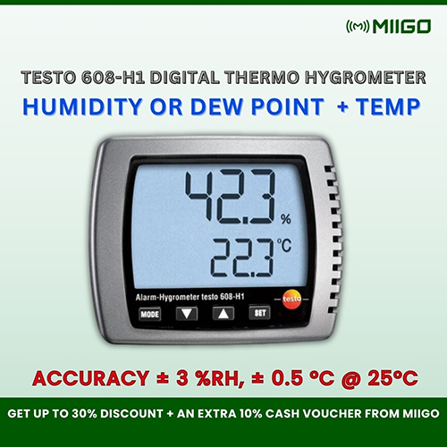 TESTO 608-H1 DIGITAL THERMO HYGROMETER