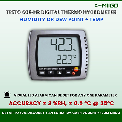 TESTO 608-H2 DIGITAL THERMO HYGROMETER