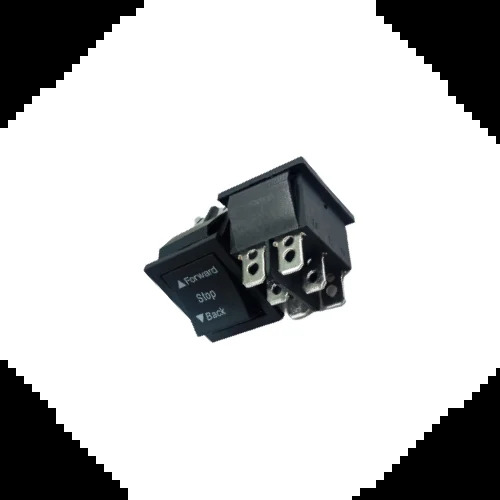 ROCKER SWITCH BLACK 6 PIN FORWARD-STOP- BACKWARD