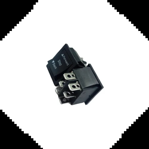 ROCKER SWITCH BLACK 6 PIN FORWARD-STOP- BACKWARD
