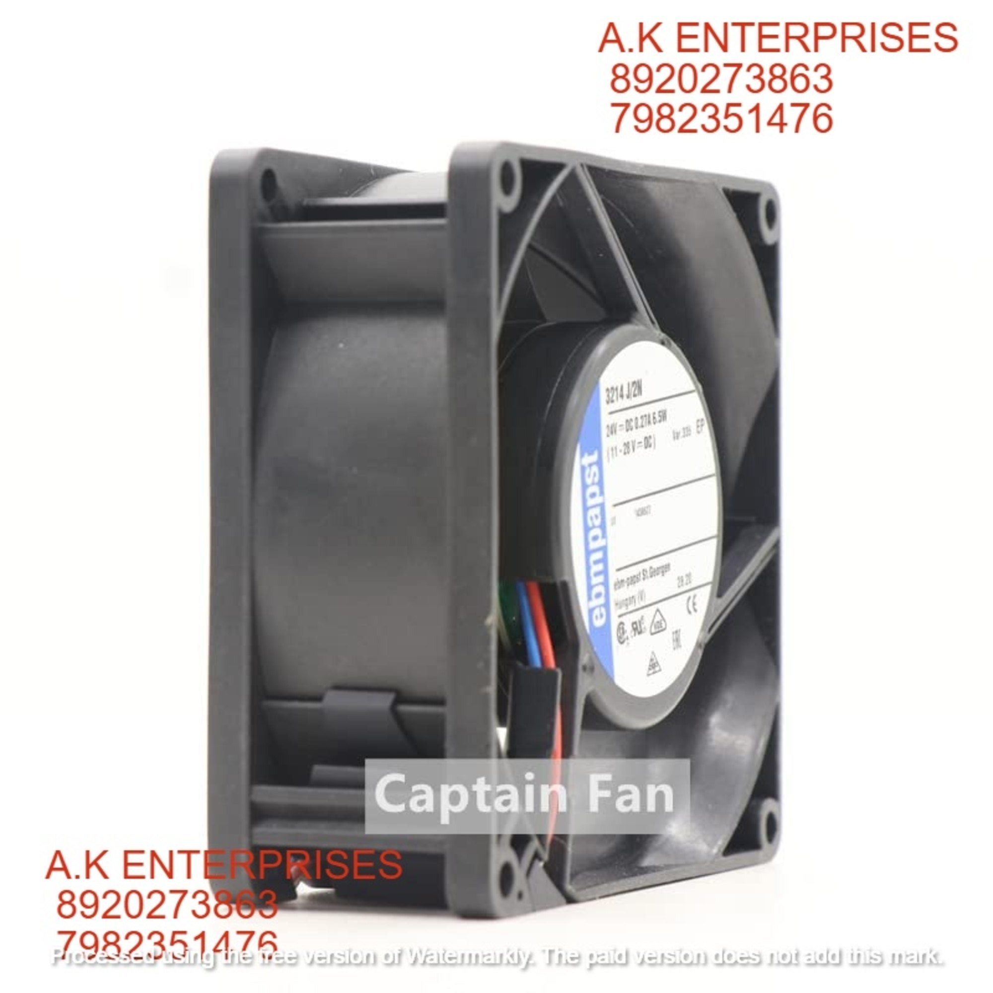 EBM PAPST 3214 J/2N-335 9238 24VDC 0.27A 6.5W Axial Fan