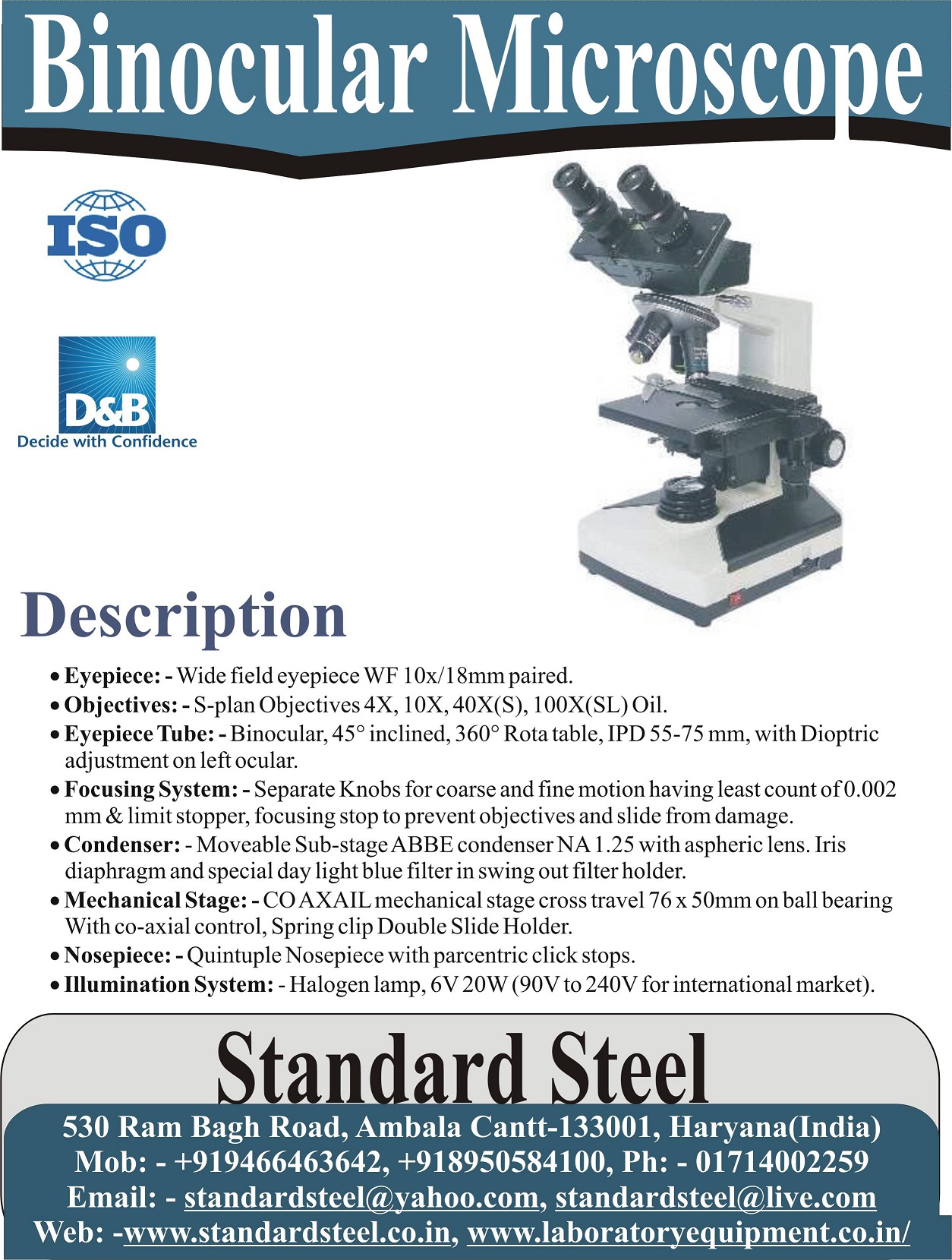 Binocular Research Microscope