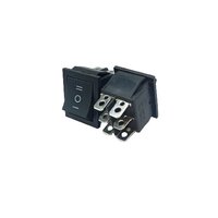 RS 608 BLACK 6 PIN ON-OFF-ON, Three Position (Center OFF)