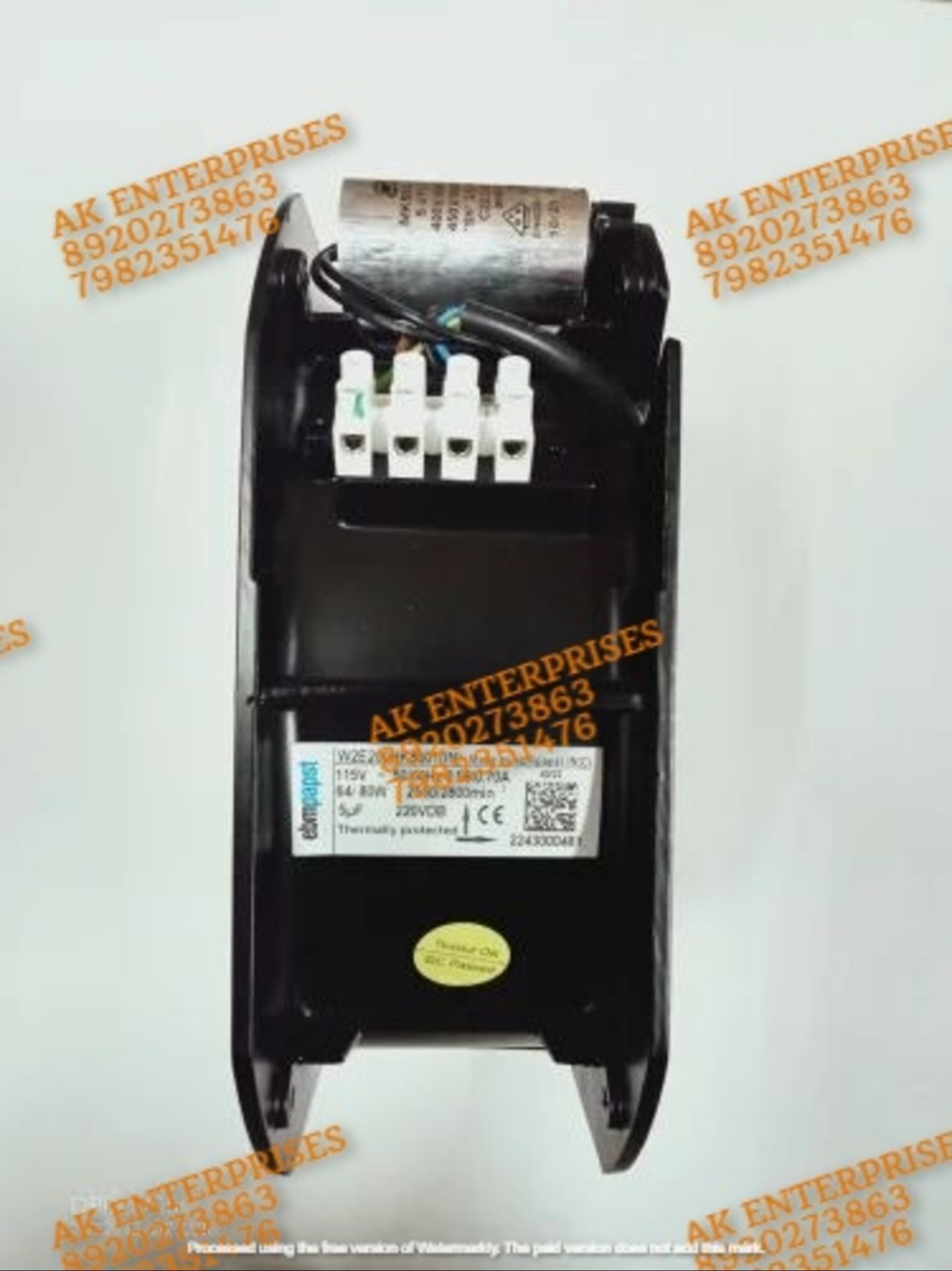 Ebm Papst W2e200-hk86-01 Industrial Axial Flow Fan - Metal, 225x225x80 Mm, Matte Black | 64w Power Input, 2550 Rpm Speed, 925 M3/h Air Flow
