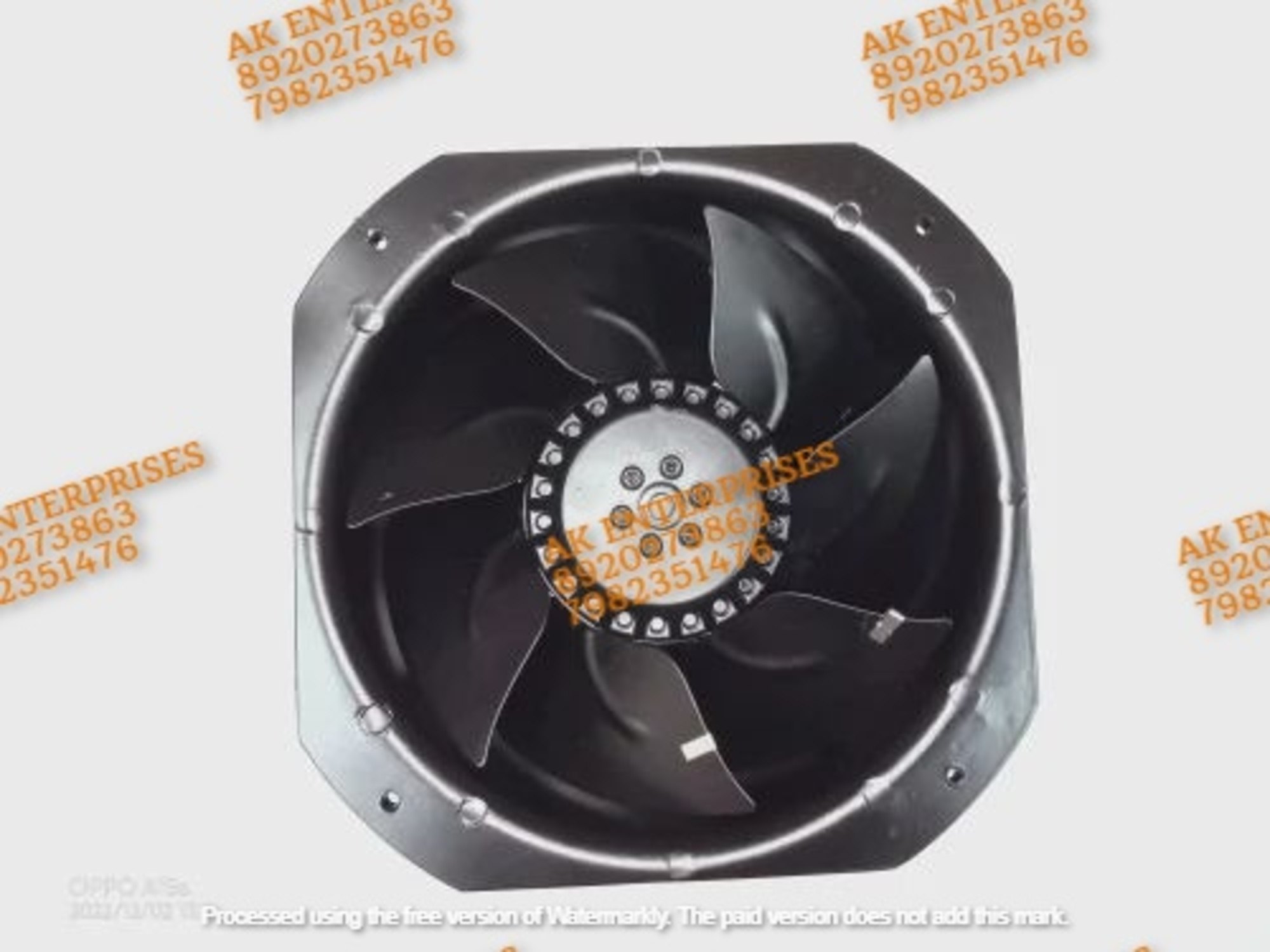 Ebm Papst W2e200-hk86-01 Industrial Axial Flow Fan - Metal, 225x225x80 Mm, Matte Black | 64w Power Input, 2550 Rpm Speed, 925 M3/h Air Flow