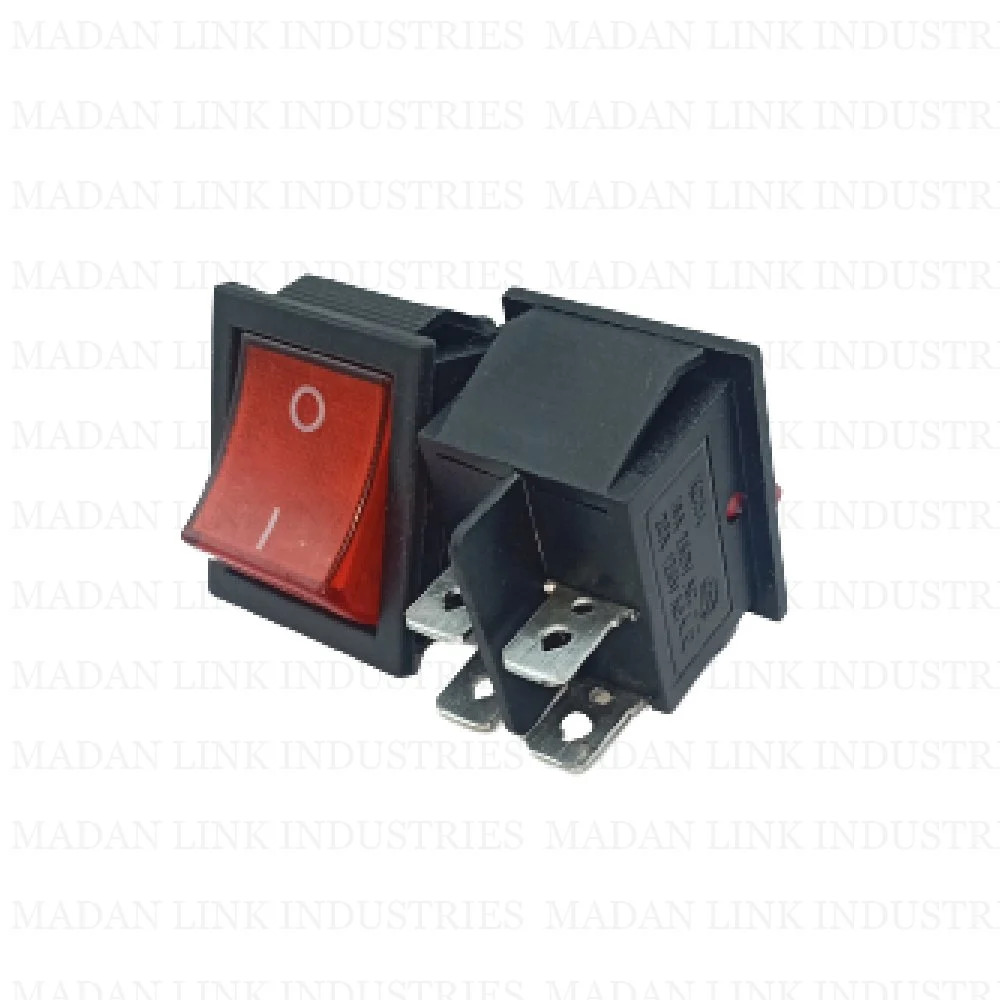 RS608 RED WITHOUT LIGHT 4 PIN ON-OFF