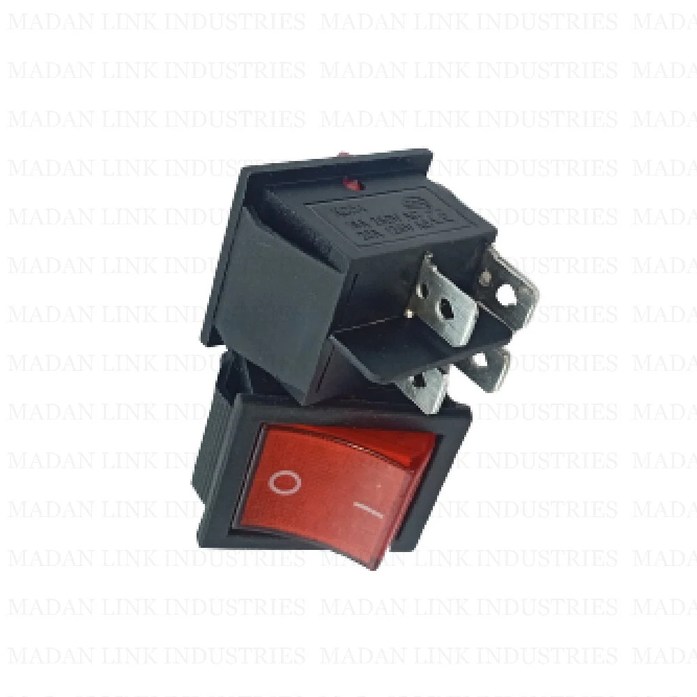 RS608 RED WITHOUT LIGHT 4 PIN ON-OFF