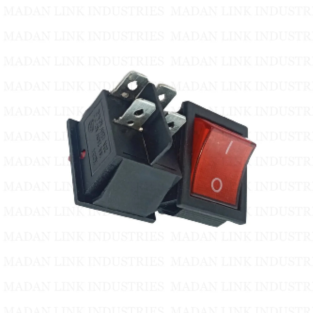 RS608 RED WITHOUT LIGHT 4 PIN ON-OFF