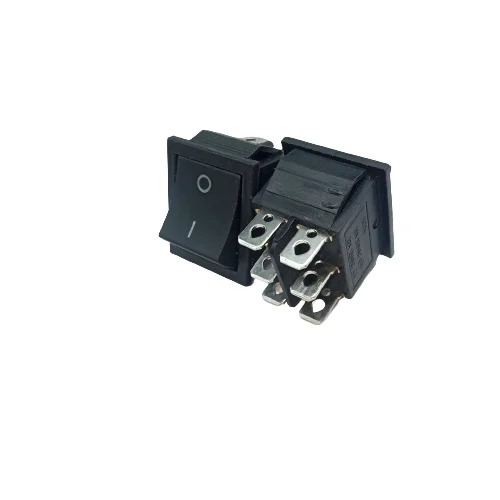 Rocker Switch Black 6 Pin One Side Spring Throw