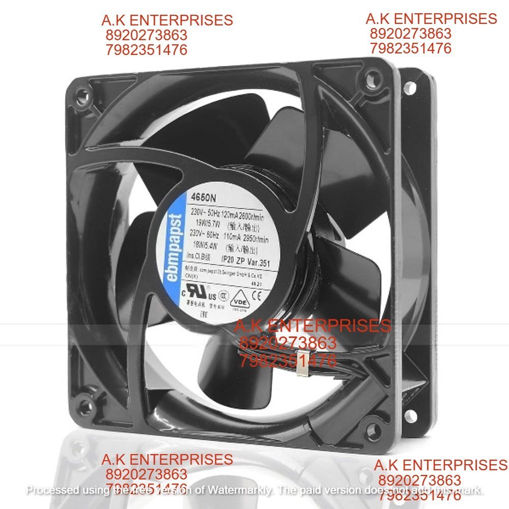 Ebmpapst 4650N AC 230v 120 X120 X38MM All Metal High Temperature Resistant Axial Cooling Fan