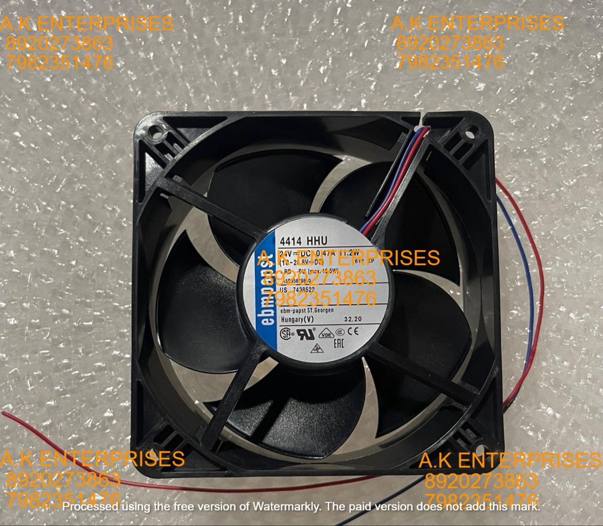 EBM PAPST 4414 HHU DC24V 0.47A 11.2W 12CM Cooling Fan