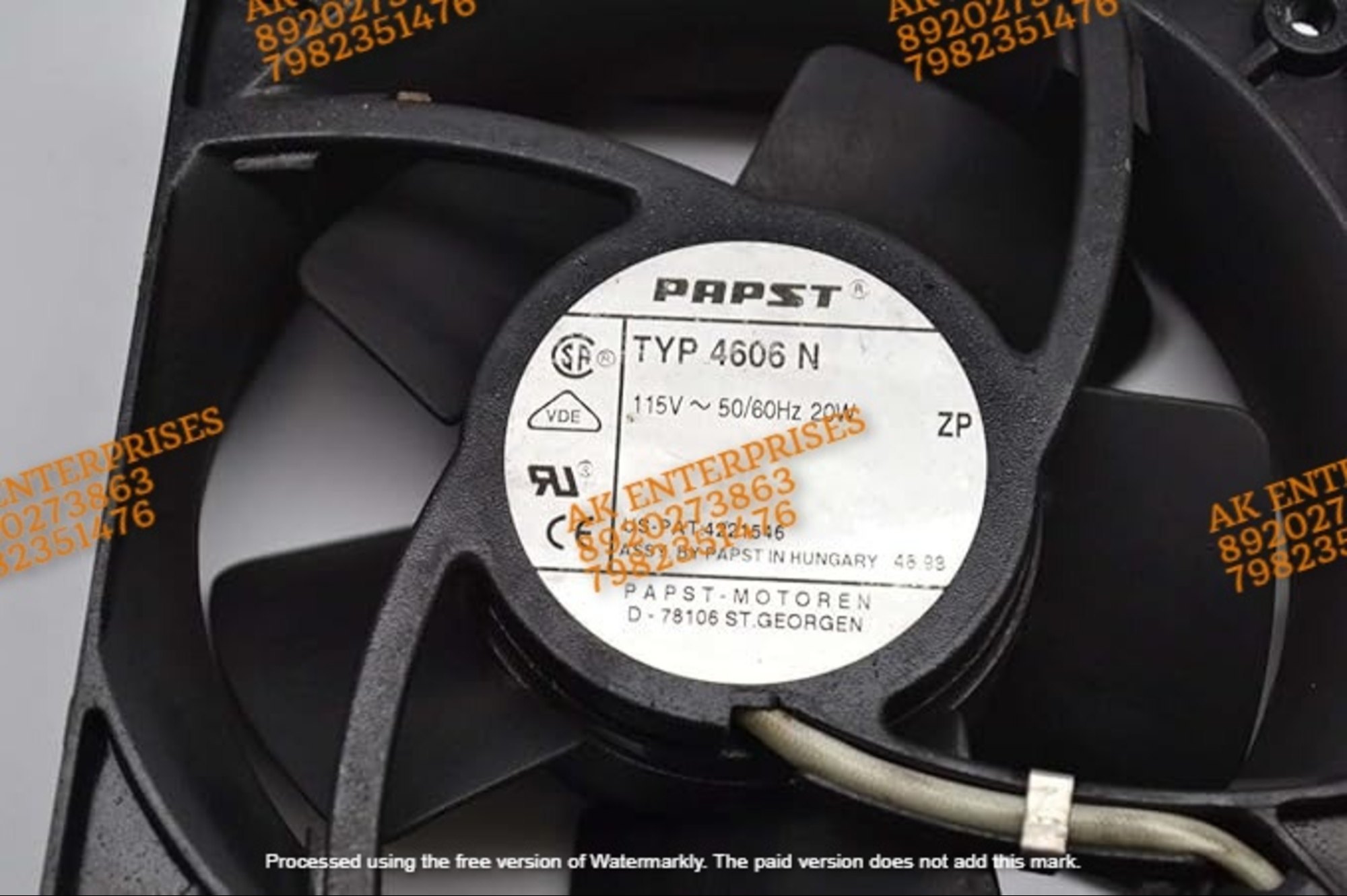 EBM PAPST 4606N AXIAL FAN 119MM 115VAC 51dBA