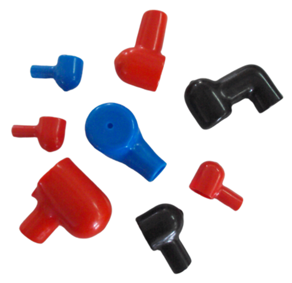 Pvc Battery Terminal Covers - Soft & Glossy Pvc, 2mm Thickness, Red & Black Color | Oil Proof, Waterproof, Weather Proof, Smooth Surface