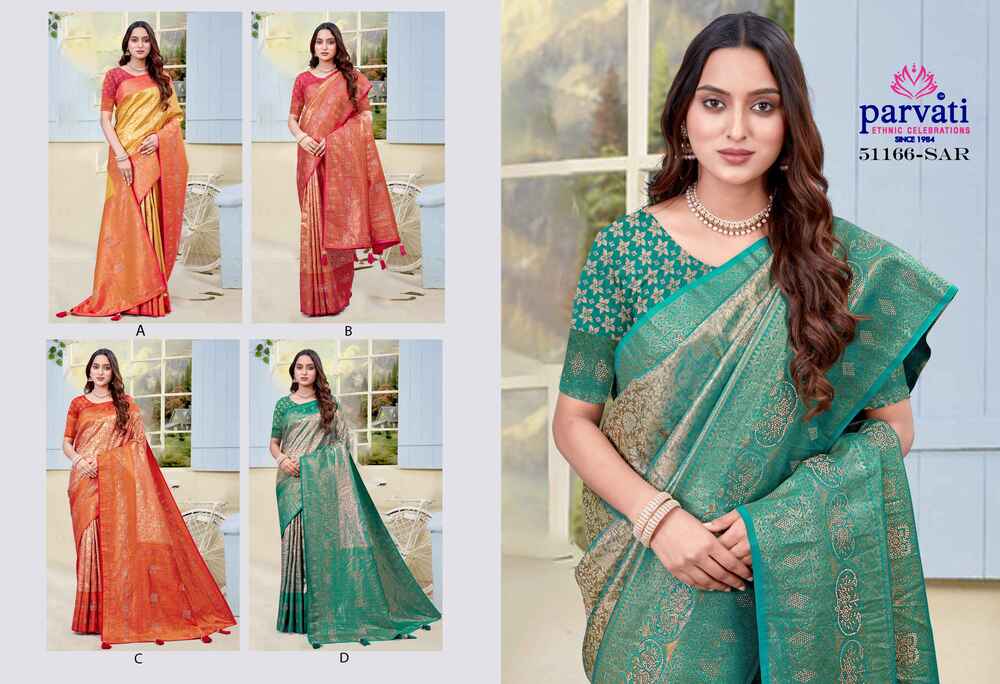 Parvati Multicolor Rapier Silk Saree -51166