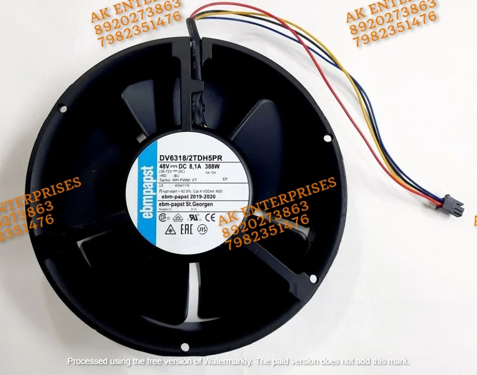 EBM PAPST DV6318/2TDH5PR 48V.DC COOLING FAN