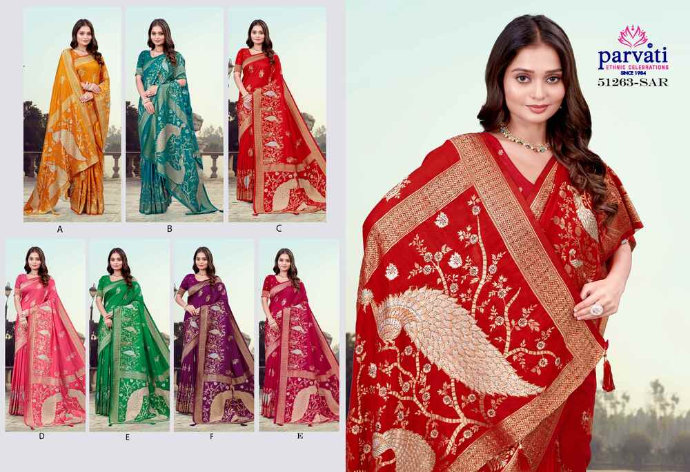 Parvati Multicolor Rapier Silk Saree -51263