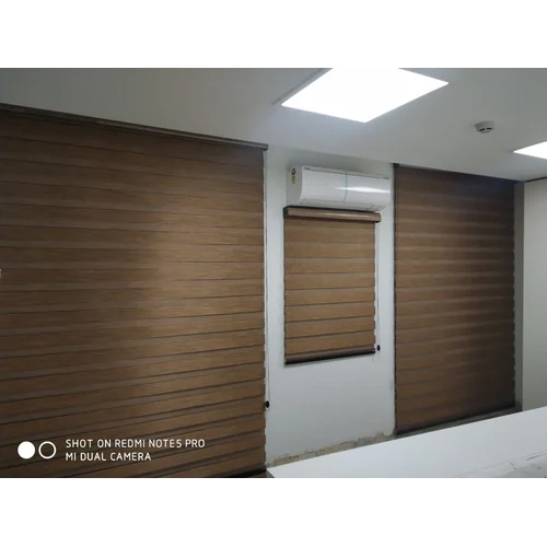 Triple Shade Pvc Vertical Blind - Color: Brown