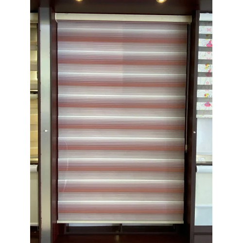 Folded Designer Pvc Blind - Color: Brown