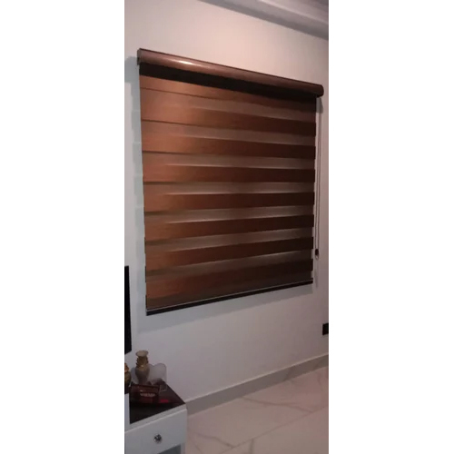 Linnet Zebra Pvc Blind - Color: Brown