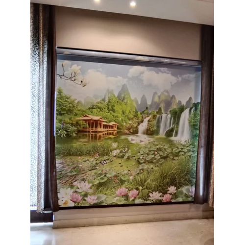 Printed Polyester Blind - Multi Color, Graphic Design | Ideal For Home Window Decor