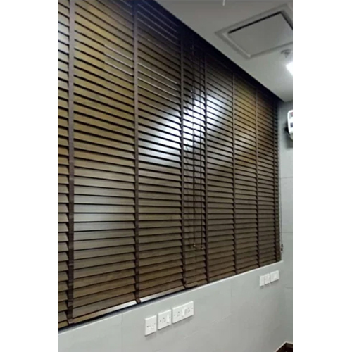 Faux Wood Horizontal Blind - Color: Brown