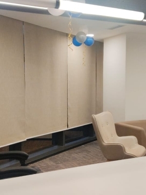 Brown Bamboo Roll Up Blind - Color: White