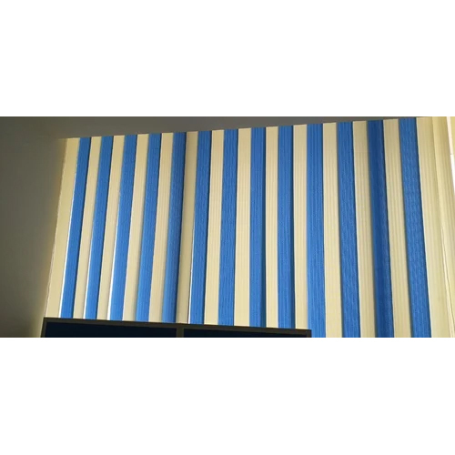 Vertical Window Blinds - Color: White And Blue