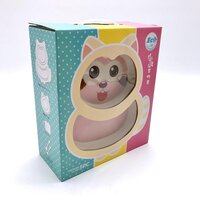 CherryBox Dinnerware Plate Set for Kids - Cartoon Design Crockery Set - Bamboo Fibre Eco Friendly (Raccoon - 5 Pc Set) Multi-Colour