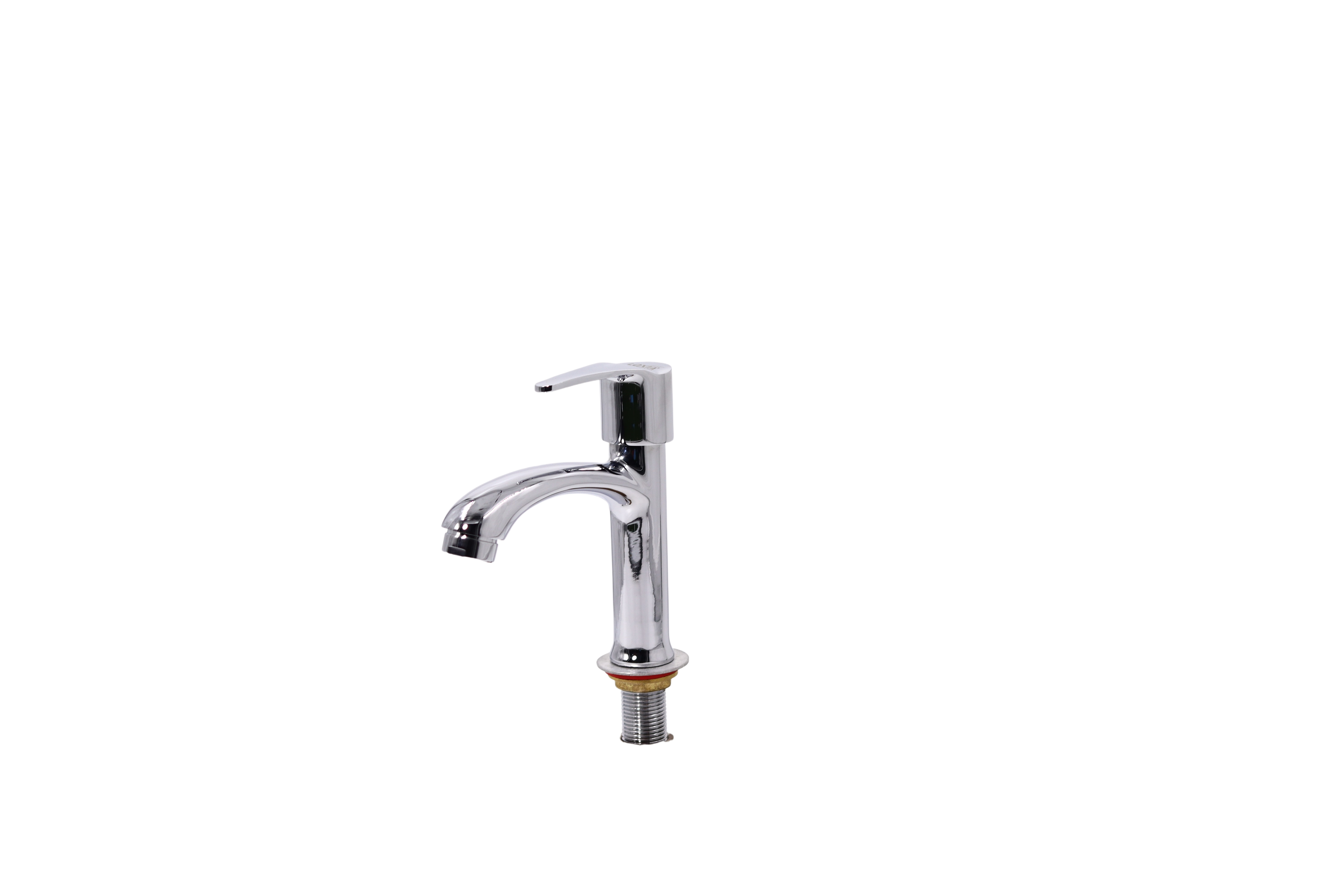 Loxia Step Pillar Cock 7" - Brass, 7 Inches Reach, Silver Finish | Hot & Cold Water Faucet With Ceramic Valve, Anti-rust, Long Lasting Quality