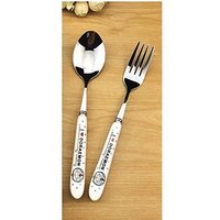 CherryBox Stainless Steel Spoon & Fork Cutlery Set for Kids - Cartoon Baby Feeding